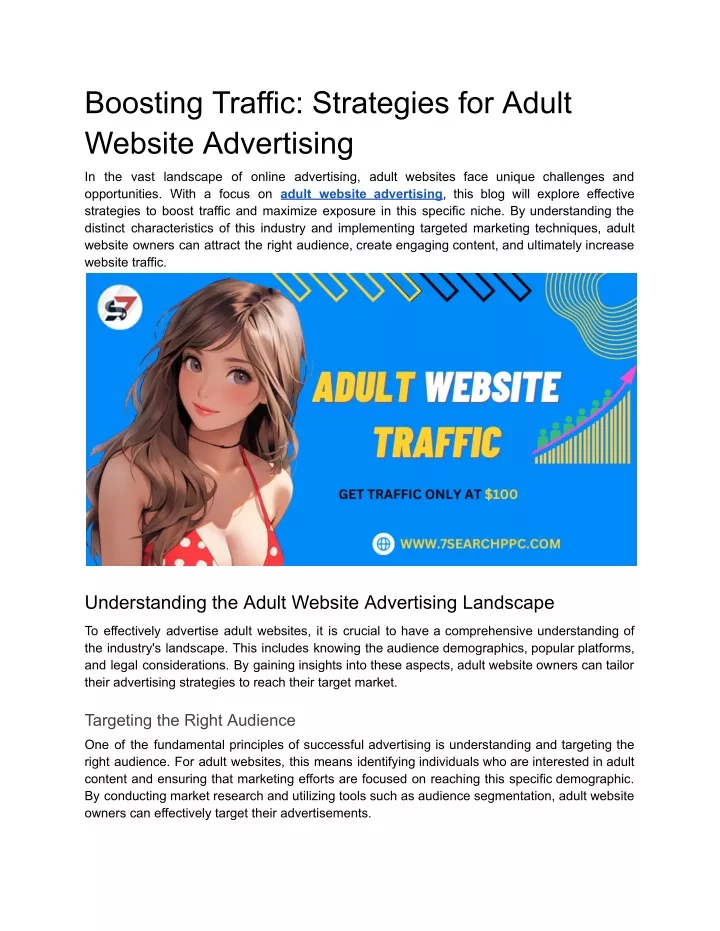 boosting traffic strategies for adult website