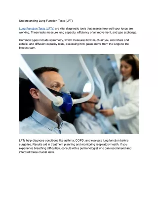 understanding lung function tests lft