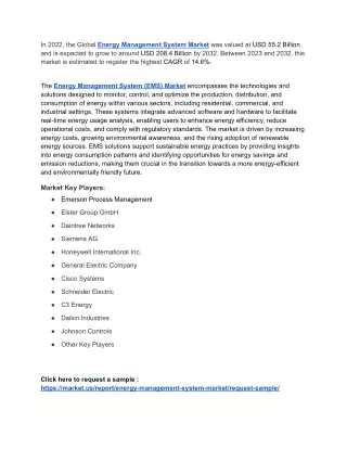 in 2022 the global energy management system