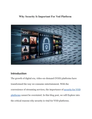 why security is important for vod platform