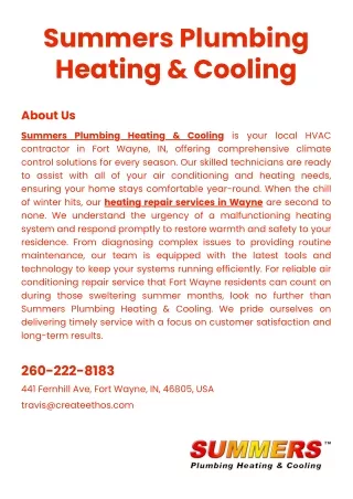 Summers Plumbing Heating & Cooling