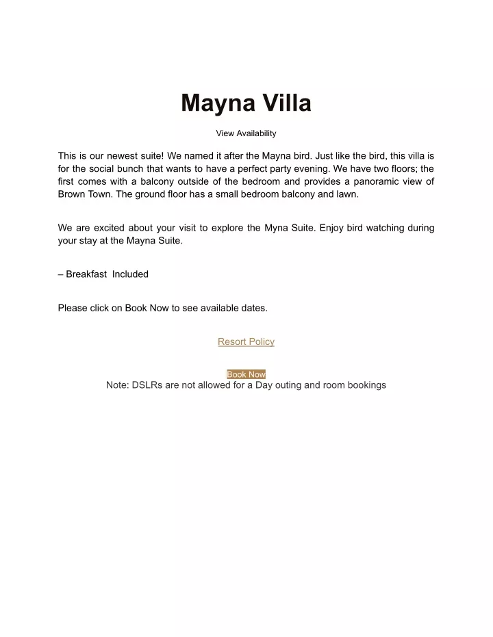 mayna villa