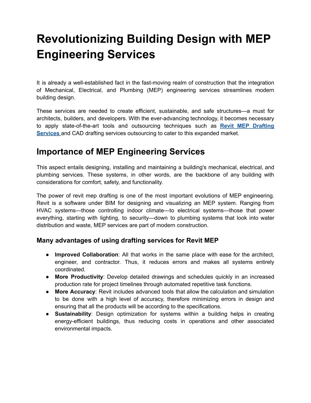 PPT - Revolutionizing Building Design with MEP Engineering Services ...