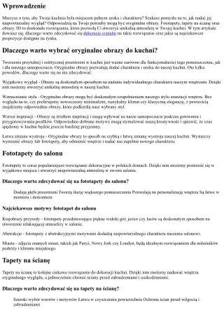 Dodaj uroku do kuchni - wybierz oryginalne obrazy