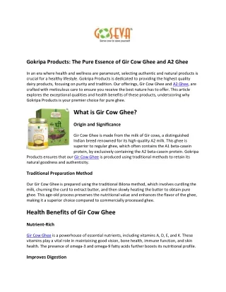 The Pure Essence of Gir Cow Ghee and A2 Ghee2