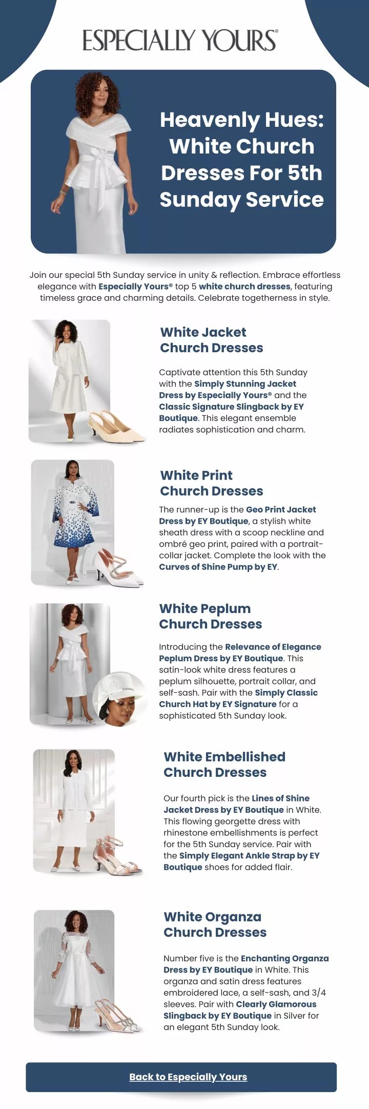 heavenly hues white church dresses for 5th sunday