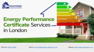 Energy Performance Certificate Services in London | Southern Assessors