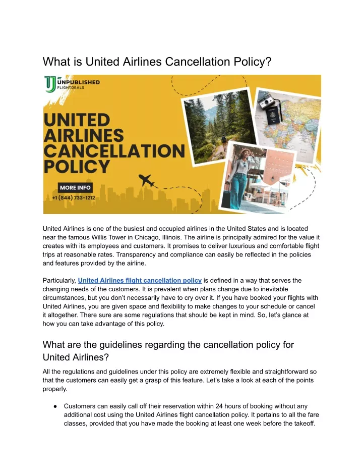 PPT - What Is United Airlines Cancellation Policy PowerPoint ...