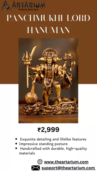 Panchmukhi Lord Hanuman Car Dashboard Idol