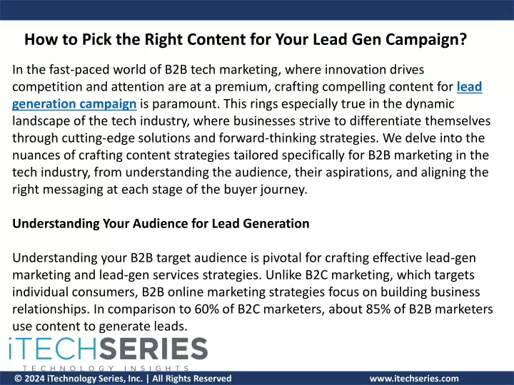 how to pick the right content for your lead