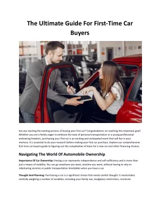 The Ultimate Guide For First-Time Car Buyers (1)