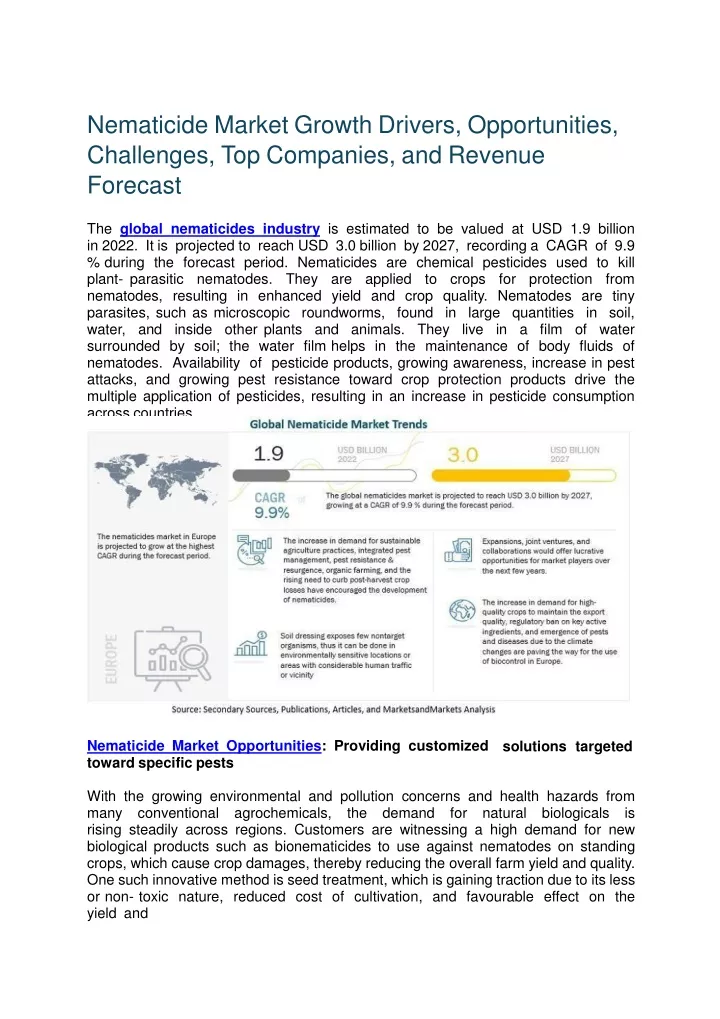 nematicide market growth drivers opportunities