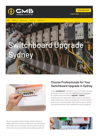 Switchboard Upgrade Sydney