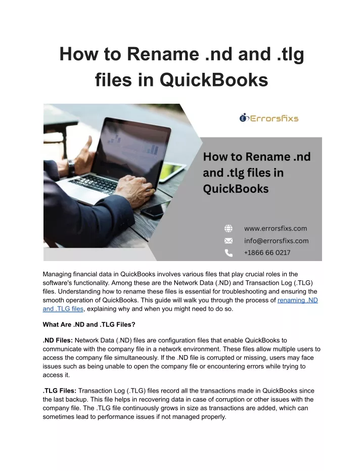 how to rename nd and tlg files in quickbooks