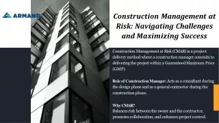 construction management at risk navigating challenges and maximizing success