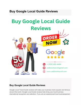 Buy Google Local Guide Reviews