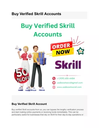 Buy Verified Skrill Accounts