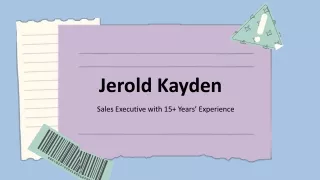 Jerold Kayden - A Very Optimistic Person - Boston, MA
