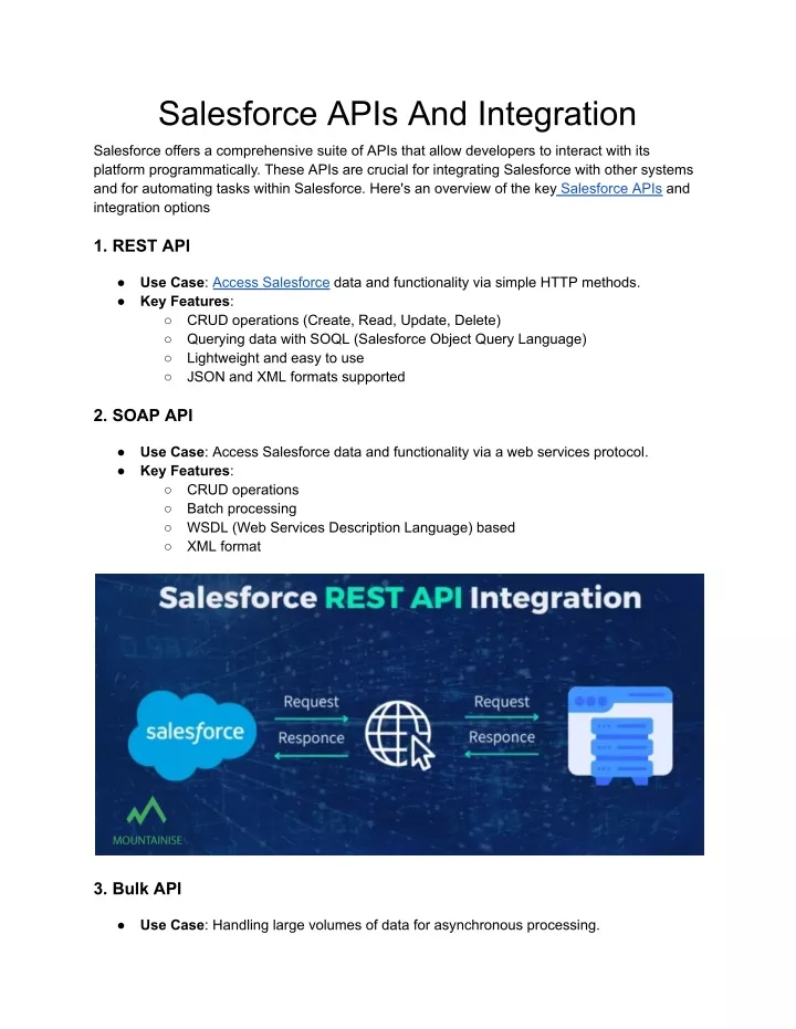 salesforce apis and integration