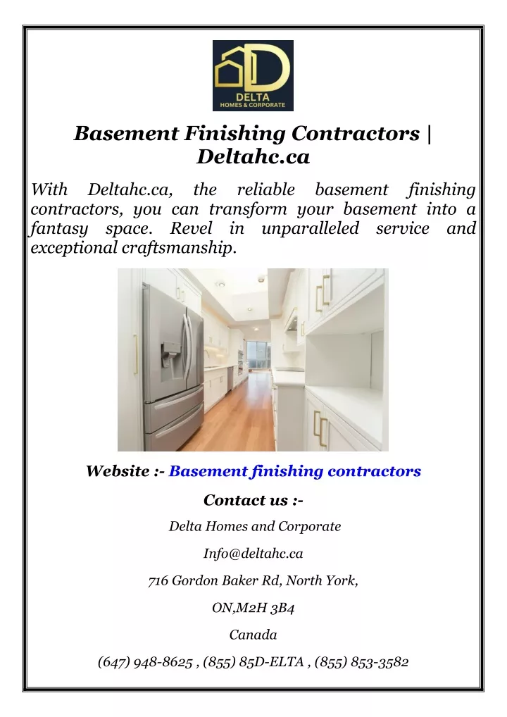 basement finishing contractors deltahc ca