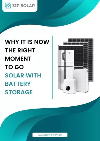 Why it is right time for solar with battery storage