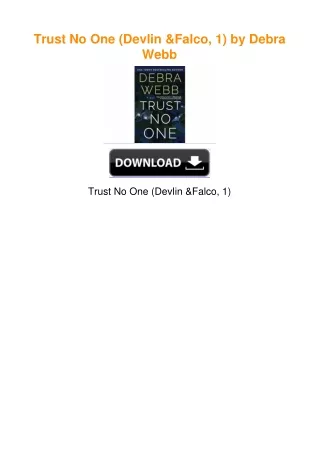 Trust No One (Devlin & Falco, 1) by Debra Webb