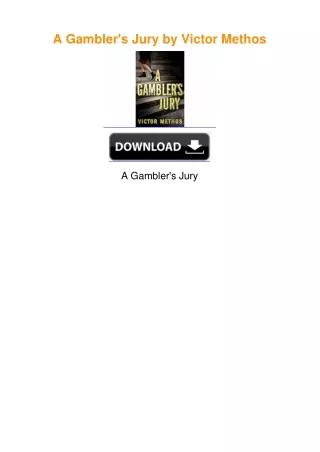 A Gambler's Jury by Victor Methos