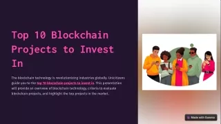 top 10 blockchain projects to invest in