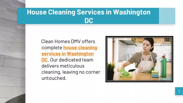 house cleaning services in washington dc