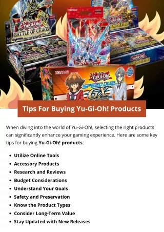 tips for buying yu gi oh products