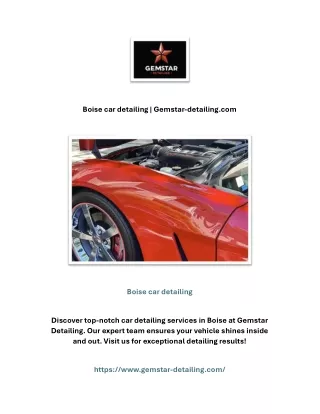 Boise car detailing | Gemstar-detailing.com