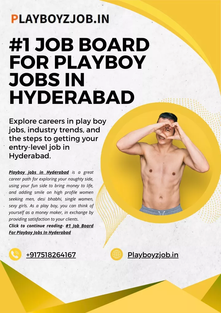 1 job board for playboy jobs in hyderabad