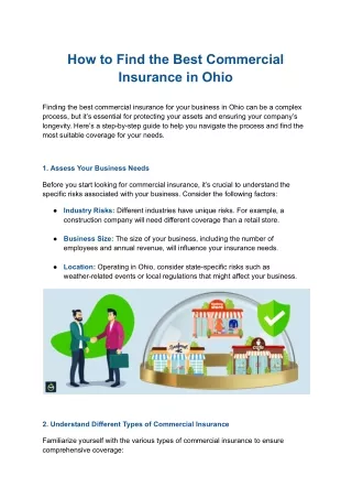 How to Find the Best Commercial Insurance in Ohio