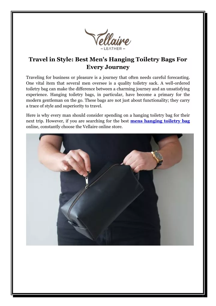 travel in style best men s hanging toiletry bags