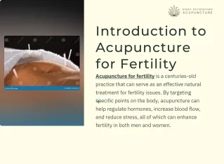 Acupuncture for Fertility in Hertford UK