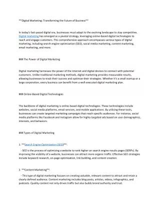 Digital Marketing
