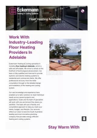 floor heating adelaide