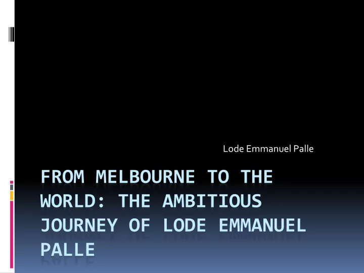 lode emmanuel palle