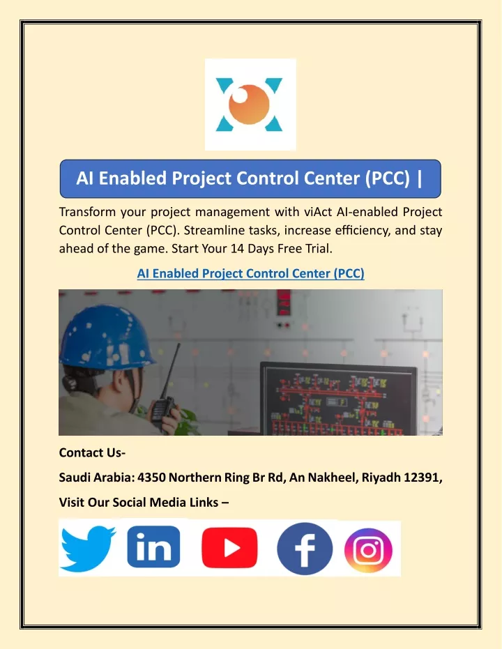 ai enabled project control center pcc viact