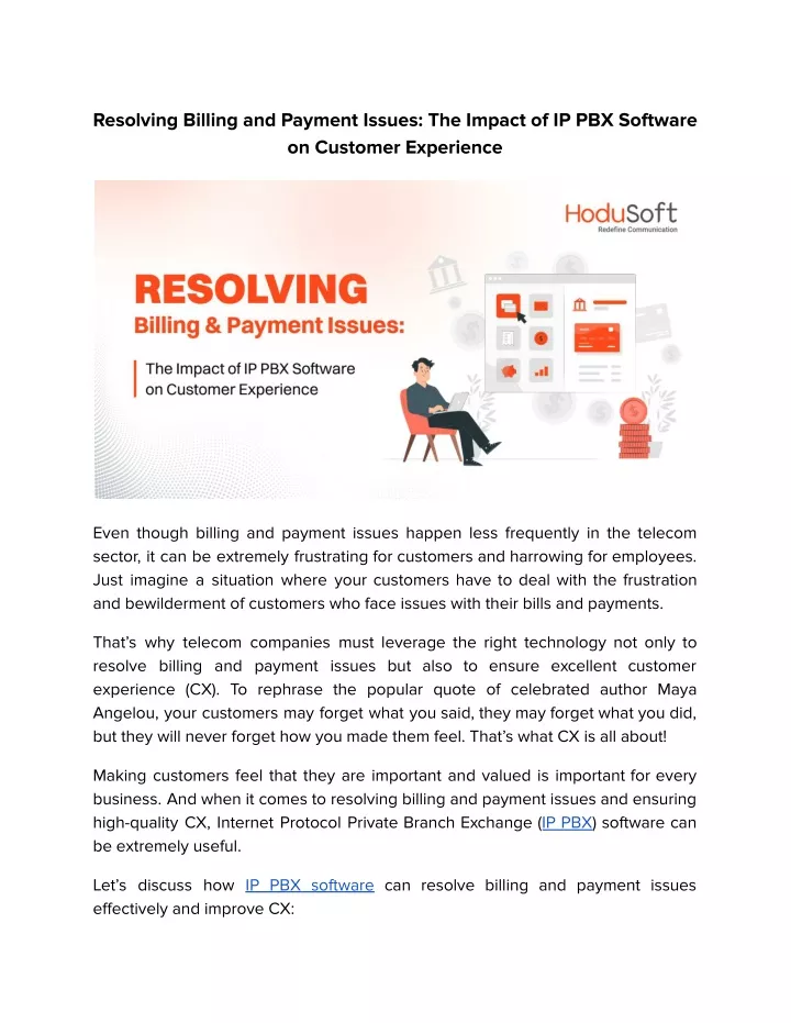 resolving billing and payment issues the impact