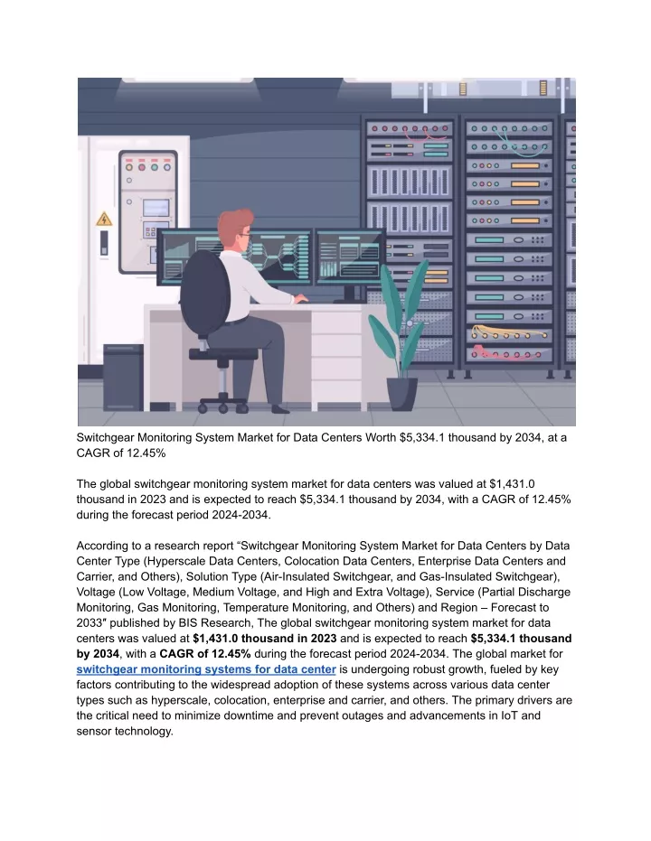 switchgear monitoring system market for data