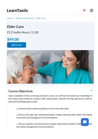 elderly care certification online