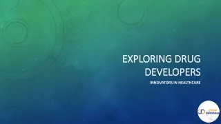 exploring drug developers