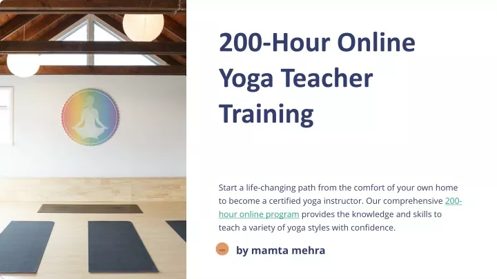 200 hour online yoga teacher training