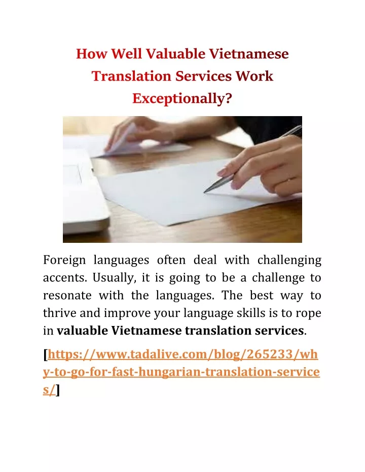 how well valuable vietnamese translation services