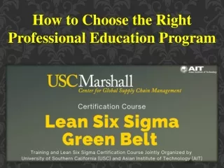 How to Choose the Right Professional Education Program