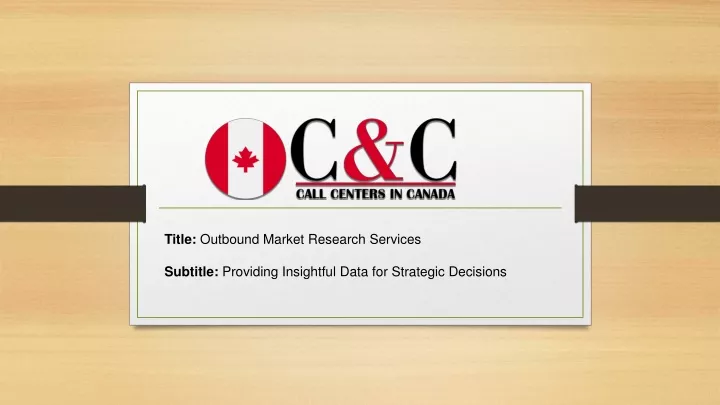 title outbound market research services subtitle providing insightful data for strategic decisions