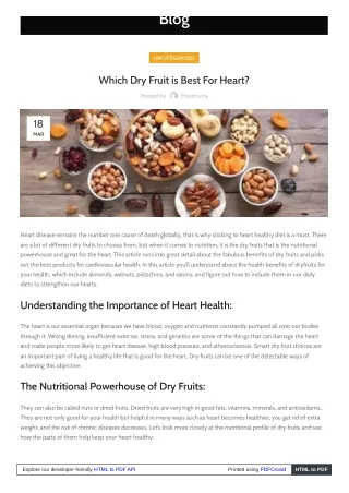 How to Choose the Right Dry Fruit for Your Heart