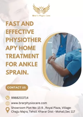 Ankle sprain treatment in Mohali