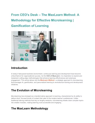 From CEO’s Desk – The MaxLearn Method_ A Methodology for Effective Microlearning _ Gamification of Learning